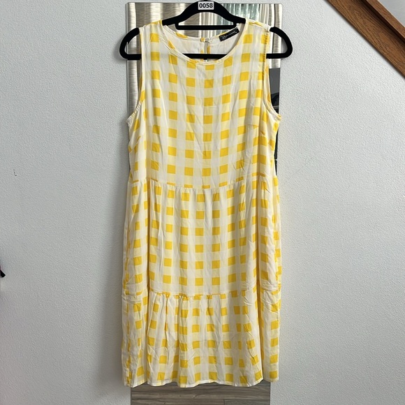 Pretty Garden yellow Plaid dress NWT - Picture 2 of 8